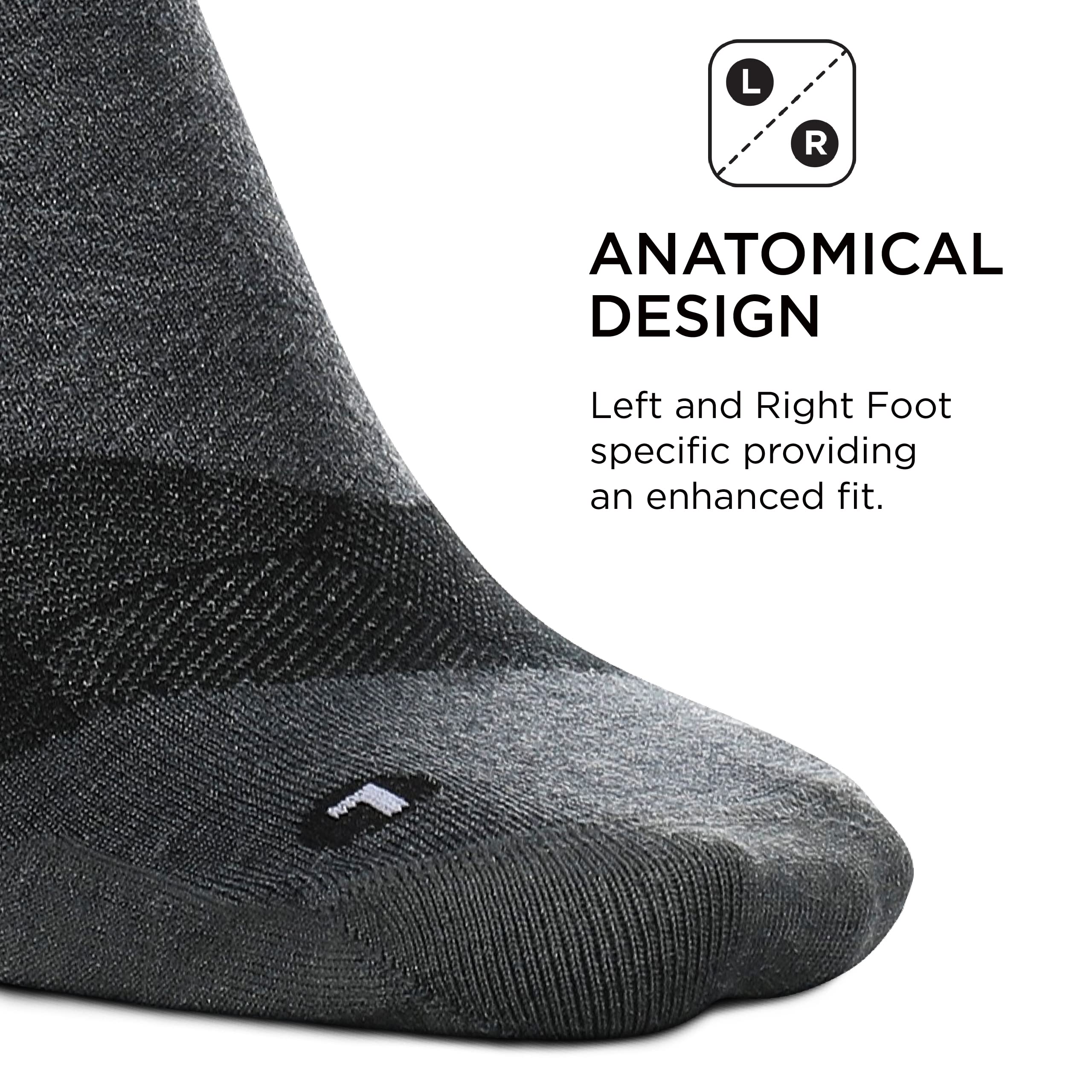 Feetures Merino 10 Ultra Light Cushion No Show Tab Ankle Socks - Breathable Wool Socks for Women & Men (1 Pair) - Perfect for Running, Hiking & Everyday Comfort