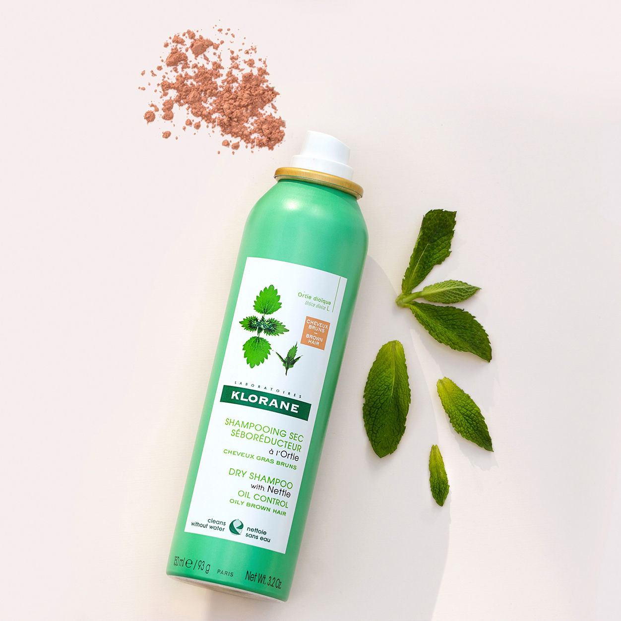 Nettle Infused Dry Shampoo for Dark Hair - Volumizing & Oil Control for Brunettes - Perfect for Travel, Gym & Busy Mornings