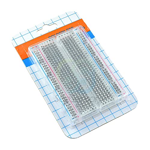 400 Tie Points Transparent Solderless Breadboard - Mini Universal PCB Prototyping Board for DIY Electronics, Arduino Projects, and Bus Test Circuits - Perfect for STEM Education and Circuit Testing