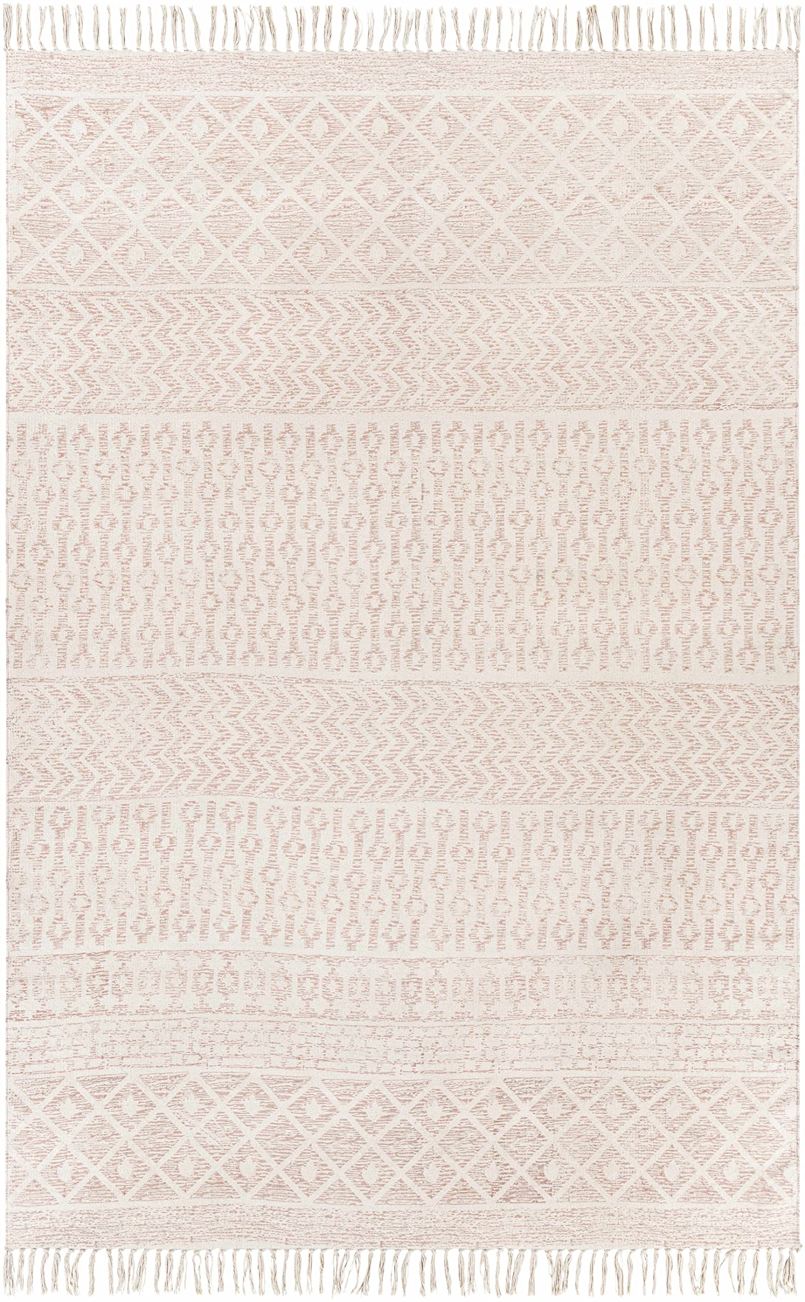 Bohemian Transitional Dark Pink & Beige Hauteloom Beaverlodge Area Rug 9'x12' - Perfect for Living Room & Bedroom Decor
