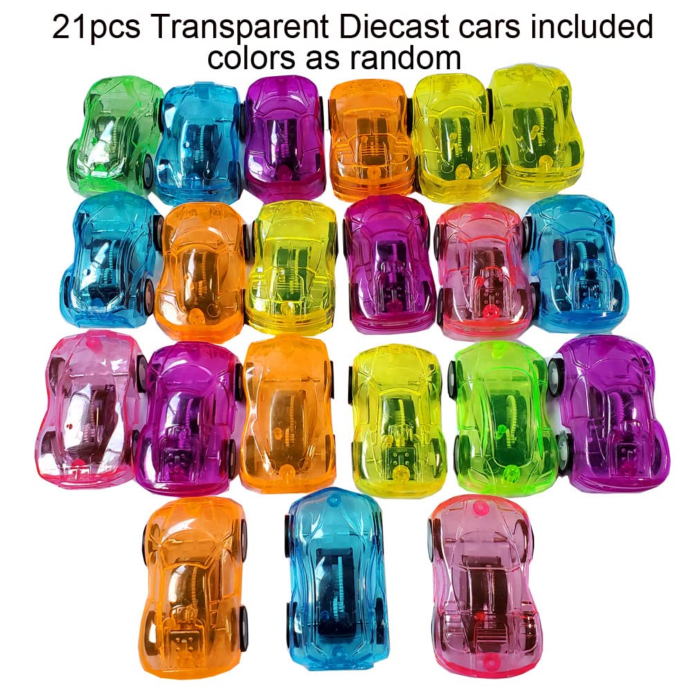 42 Pcs Pull Back Vehicles Mini Car Toys - Friction Powered Racing Cars for Kids, Bulk Party Favors for Toddlers Boys & Girls (Random Colors) | Birthday Gifts, Classroom Prizes, Goodie Bag Fillers
