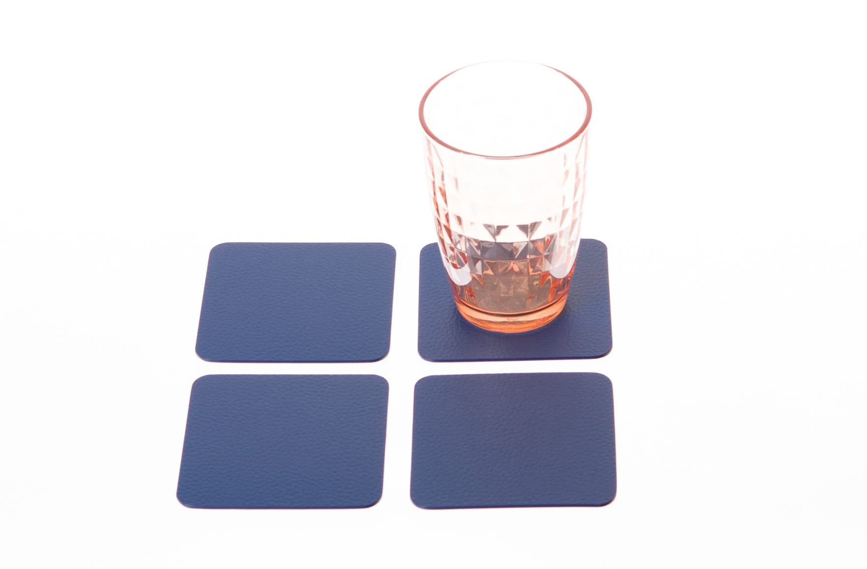 Eco-Friendly Recycled Leather Placemats and Coasters Set - 4 Table Mats (18