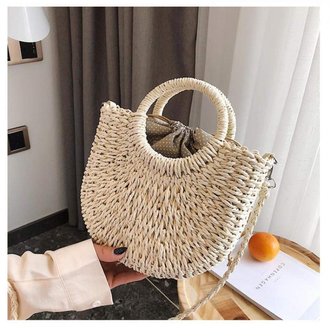 Handmade Rattan Straw Tote Bag - Natural Woven Beach Shoulder Bag for Women | Perfect for Summer Vacations, Pool Parties & Boho Fashion Accessories