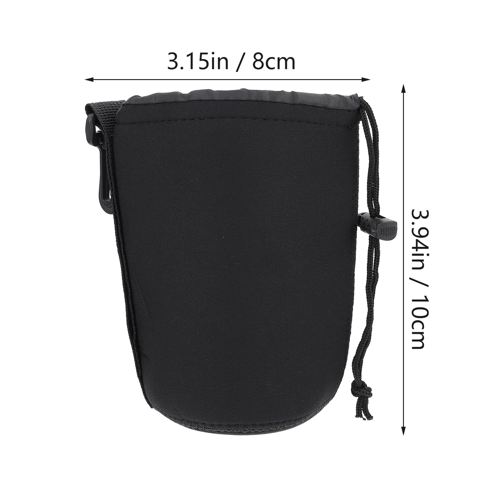 2-Pack Shockproof Neoprene DSLR Camera Lens Pouch Bag - Waterproof Drawstring Lens Case for Canon Nikon Sony Lenses - Perfect for Travel, Hiking & Photography Storage