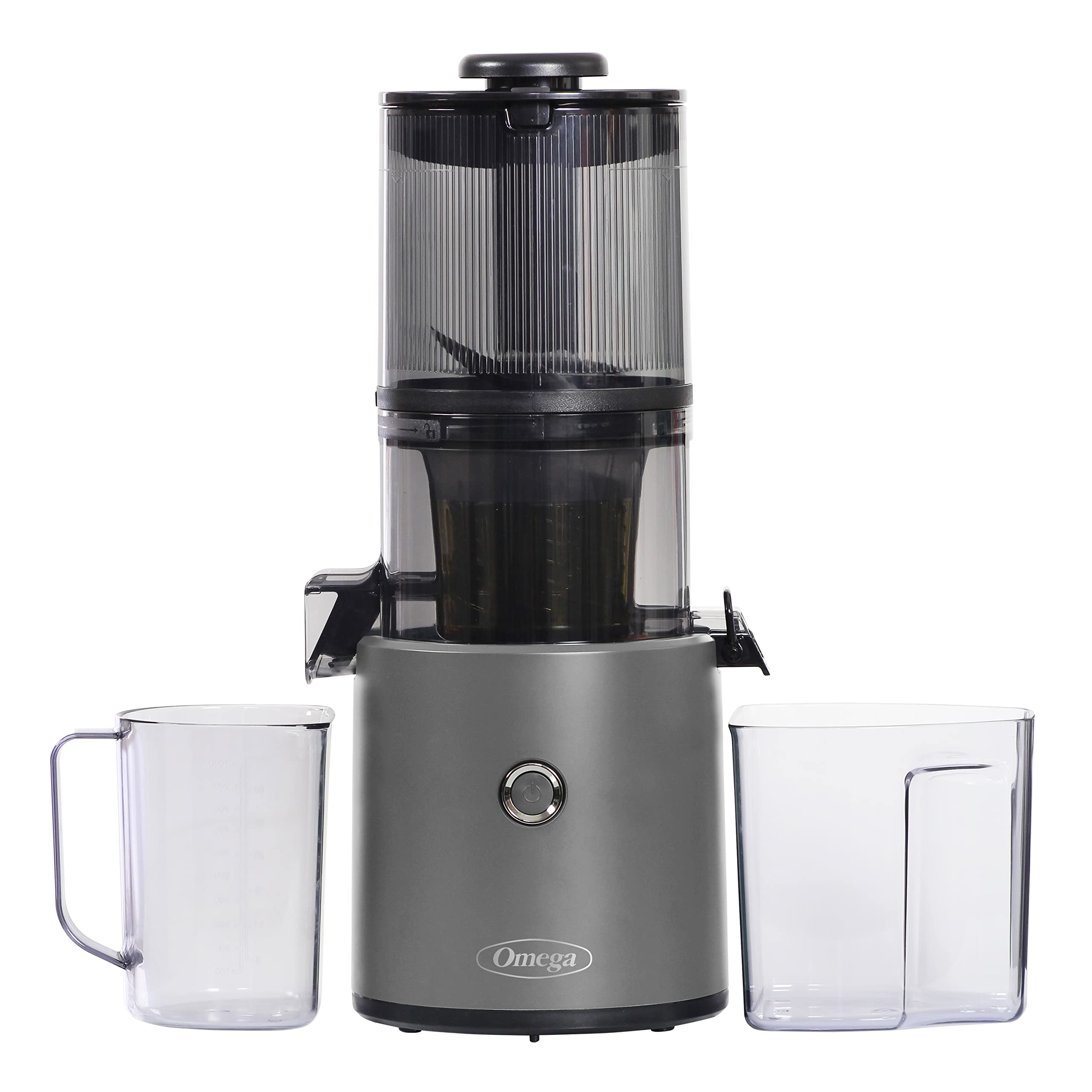 Omega Juicer Easy Clean Slow Masticating Cold Press Vegetable and Fruit Juice Extractor - Effortless Batch Juicing with XL Hopper, 68oz Capacity, 150W, Gray - Perfect for Healthy Juicing at Home, Gym or Office