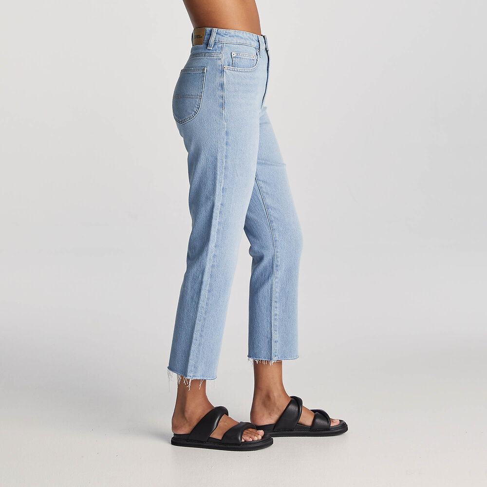 Petite Hi Straight Jeans for Women | Blue Star Wash | Slim Fit Denim Pants | Perfect for Casual Wear & Everyday Outfits