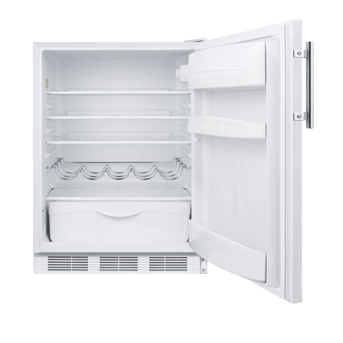 Summit FF61 Compact Refrigerator - 1.6 Cu Ft Mini Fridge with Freezer, Energy Efficient, Perfect for Dorm, Office, Bedroom & Kitchen - White