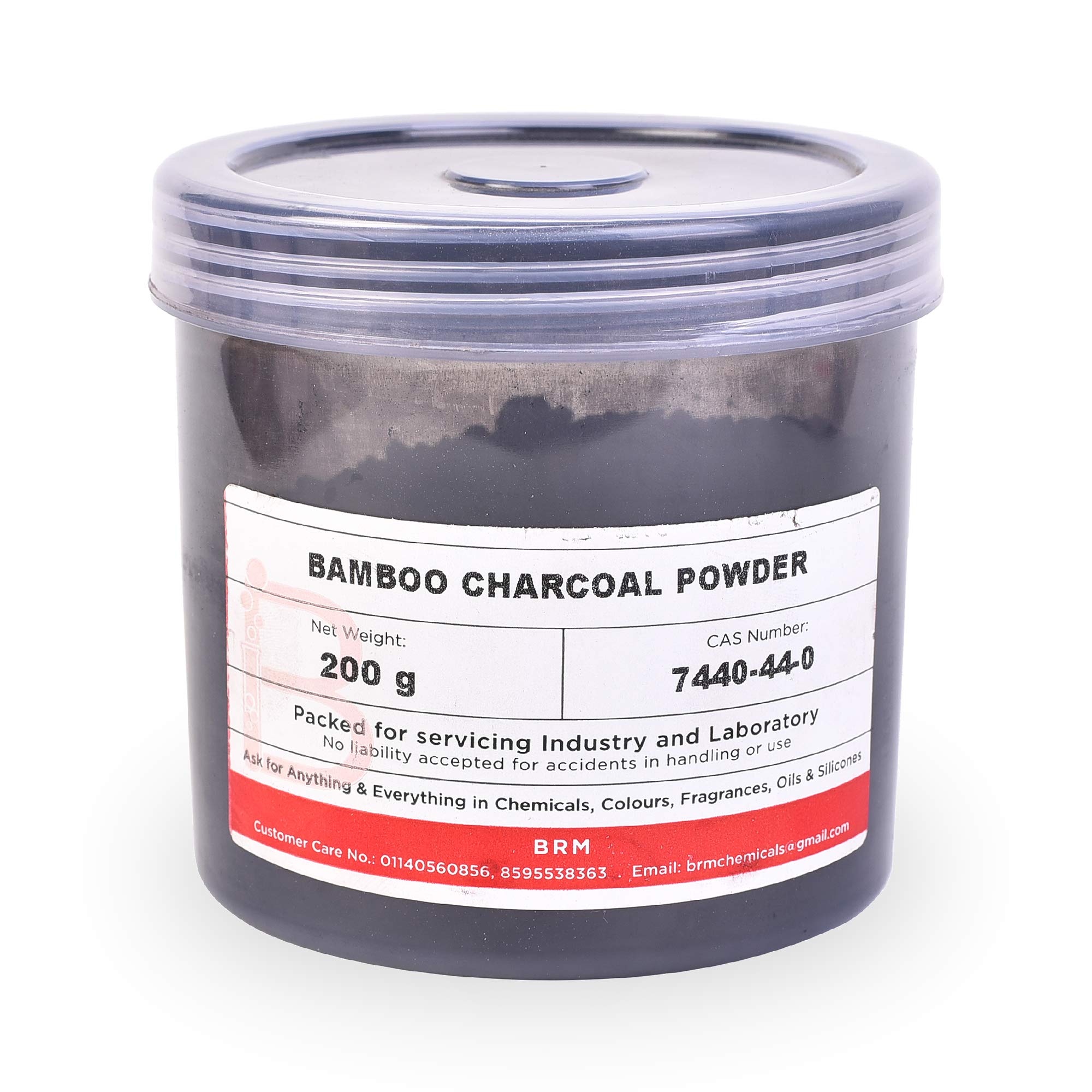 BRM Herbals Activated Charcoal Powder - 200g | Natural Detox for Face, Hair & Body | DIY Beauty, Skincare, Soap Making | Perfect for Face Masks, Teeth Whitening & Deep Cleansing | Vegan & Cruelty-Free