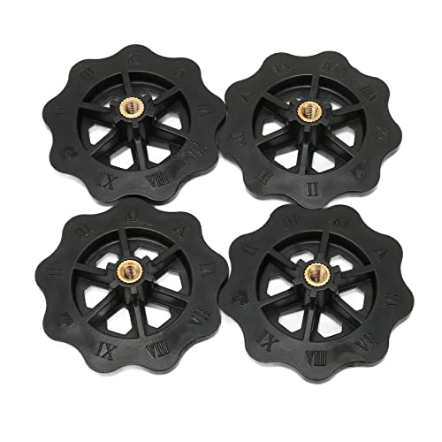 High Hardness 3D Printer Adjusting Nut - Heated Bed Leveling Nut for Longer LK4 Pro, Ender 5, Ender 3 V2 - Durable Injection Molding with Clear Scale (Black) - Perfect for Precise Bed Leveling and 3D Printing Maintenance
