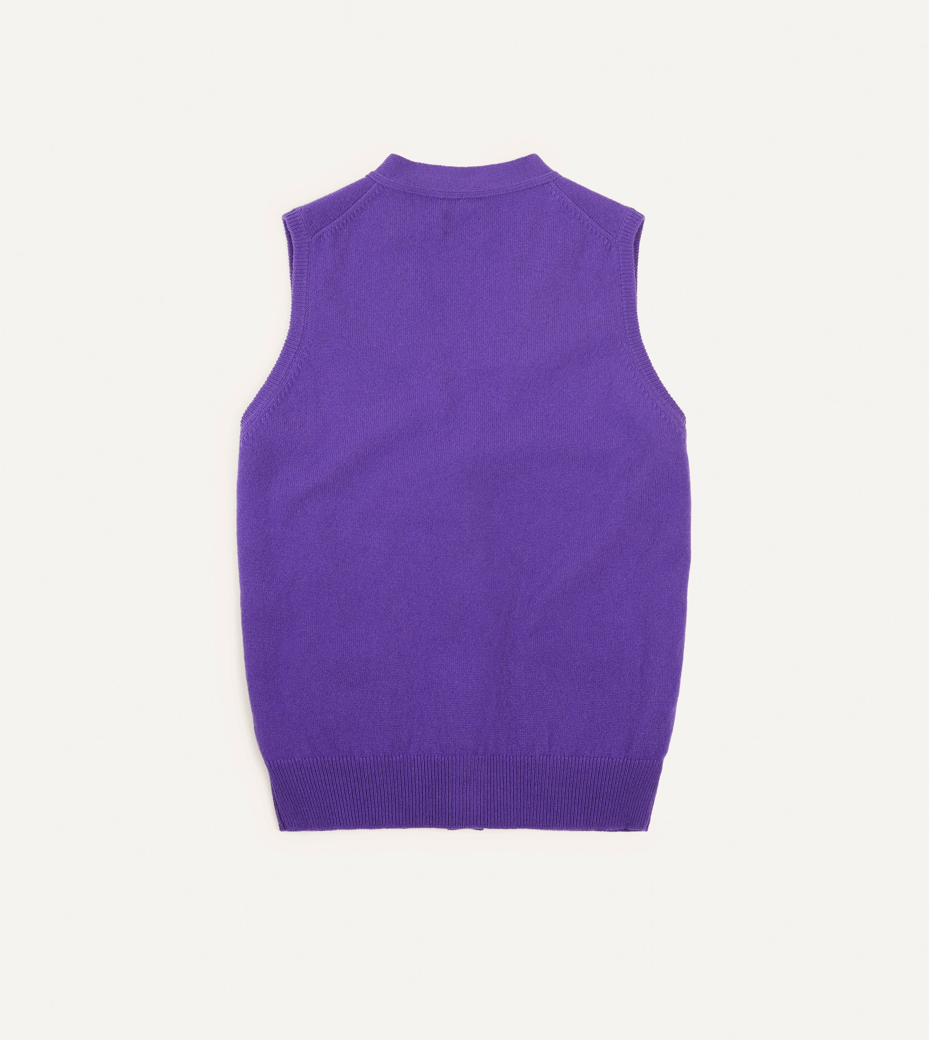 Soft Purple Lambswool Sleeveless Cardigan for Women - Cozy Lightweight Knit Open Front Sweater - Perfect for Layering in Fall & Winter