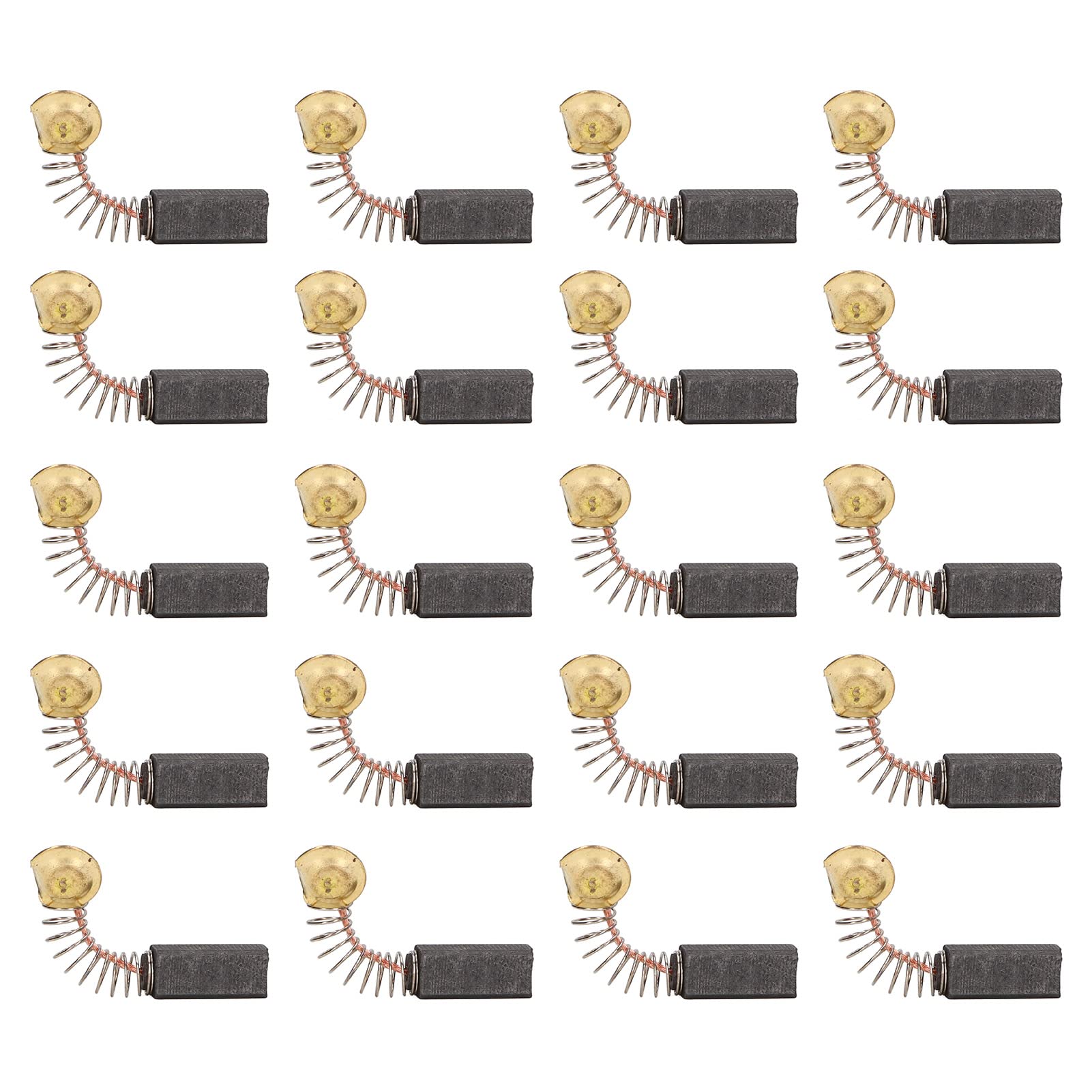 Septpenta 20 Pcs Carbon Brushes - Replacement Motor Carbon Brushes with Copper for Utility Pumps, Hand Drills, Electric Drills & Angle Grinders - Perfect for DIY Repairs & Power Tool Maintenance