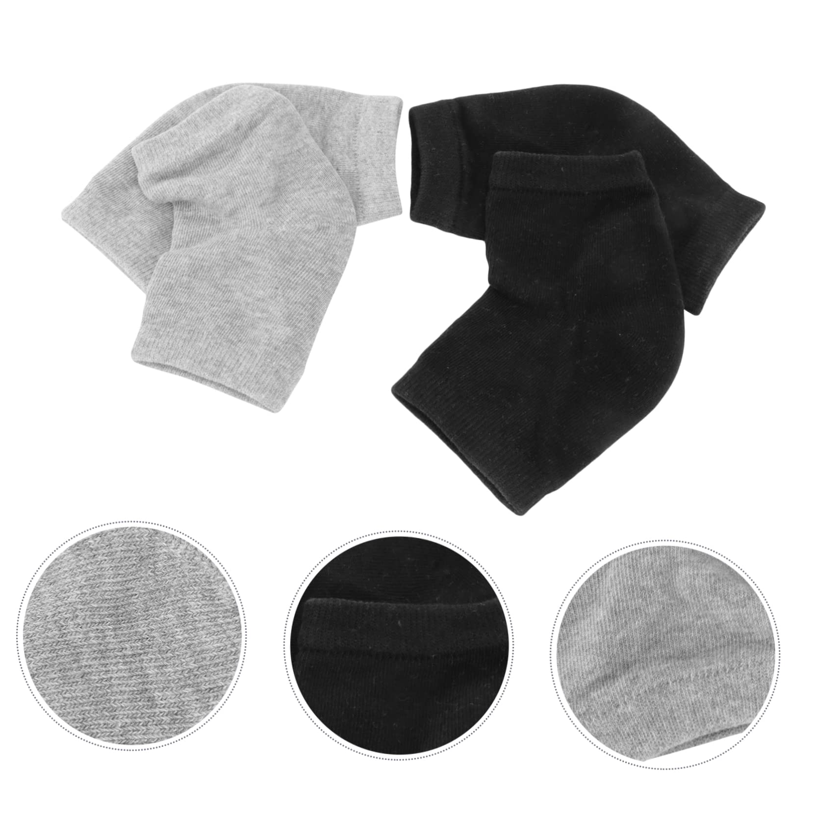 DOITOOL Gel Heel Socks for Cracked Feet - 2 Pairs, Men & Women - for Home & Sleep