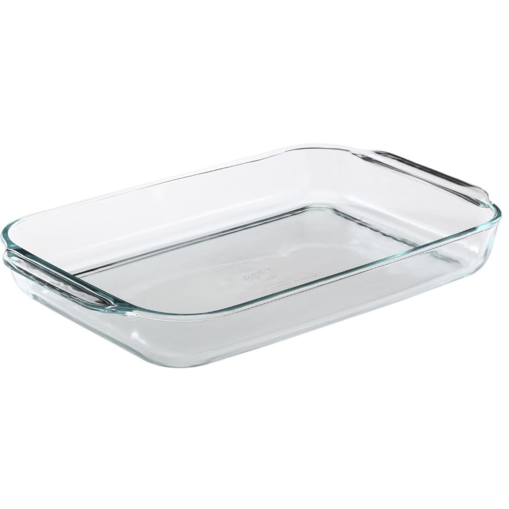 PYREX 4.8 Quart Clear Oblong Baking Dish - Oven Safe Glass Bakeware for Casseroles, Lasagna & Brownies - Perfect for Holiday Cooking & Family Dinners
