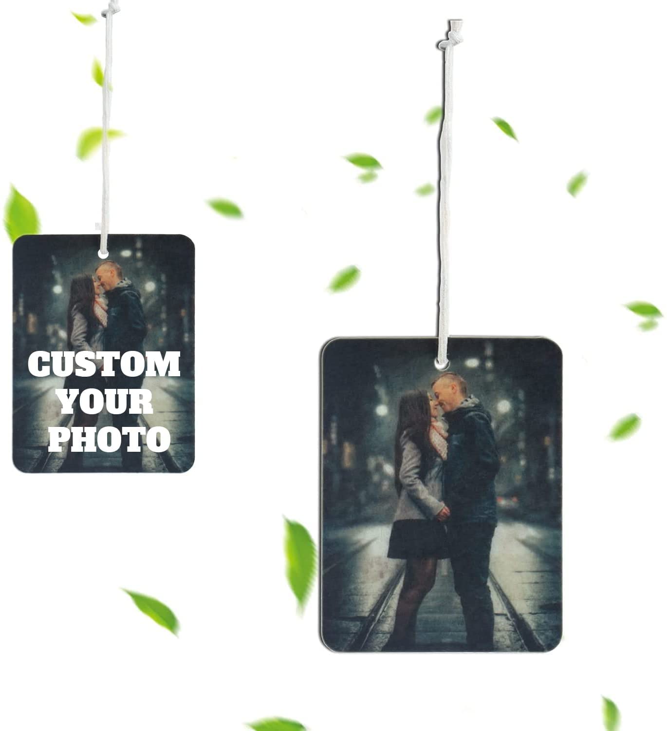 Custom Photo Car Air Freshener Hanging for Rear View Mirror - Personalized Scented Car Accessory with Your Picture (Style 6) - Perfect for Gifts, Travel & Everyday Driving Comfort