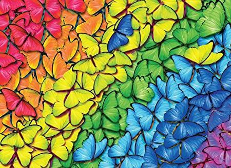 Eurographics 1000-Piece Butterfly Rainbow Jigsaw Puzzle - Colorful Nature-Themed Puzzle for Adults & Teens - Perfect for Relaxation, Family Game Nights & Home Decor