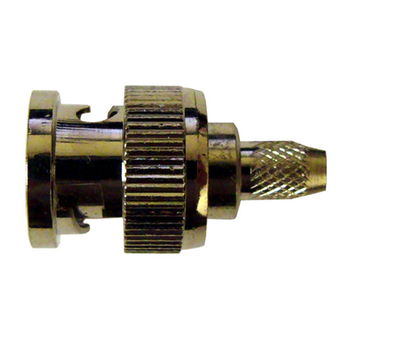 BNC Male Connector for RG59 Cable - 3 Pack Gold Plated Crimp Style Coaxial Connectors for CCTV, Security Cameras & AV Equipment