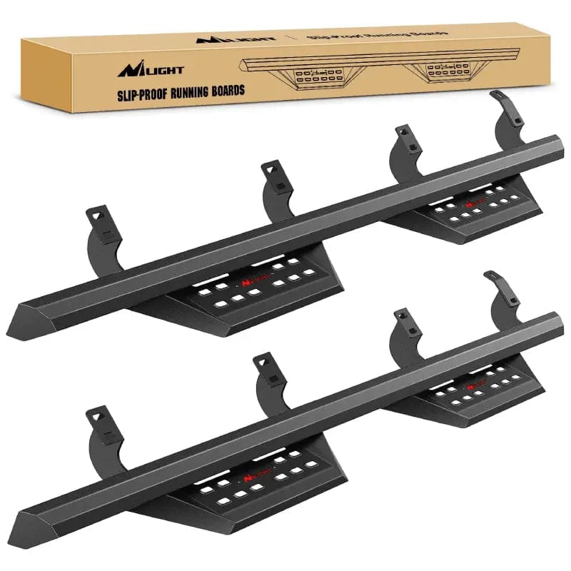 Black Powder Coated 3.6 Inch Drop Side Steps Running Boards for 2007-2021 Toyota Tundra CrewMax Cab - Bolt-On Installation for Enhanced Safety & Style - Perfect for Off-Roading, Daily Commute & Truck Customization