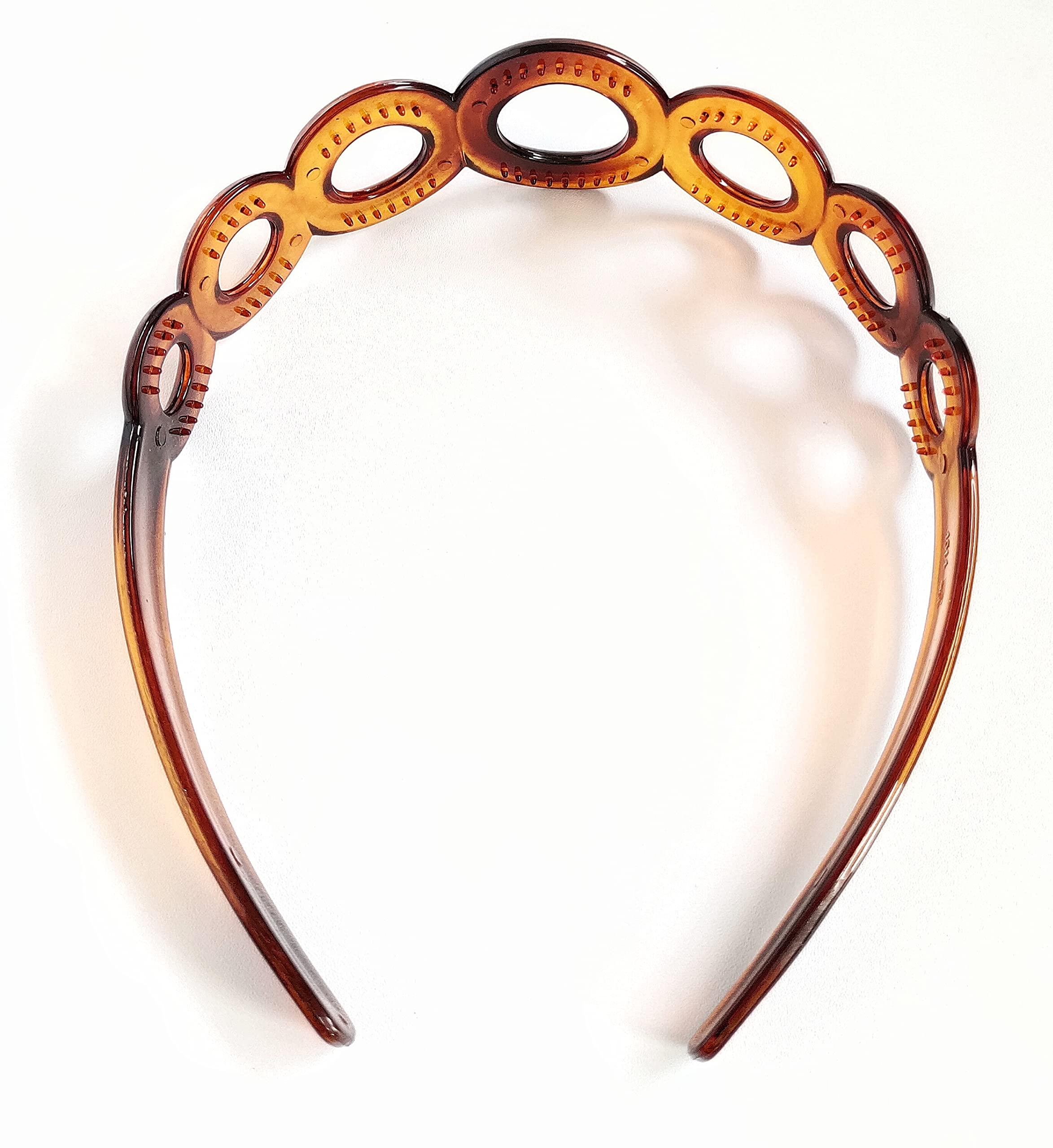BellaStella Glossy Brown Plastic Hairband & Teeth Comb Set - 2 Pcs Hair Accessories for Women & Girls | Perfect for Styling, Salon Use & Everyday Wear