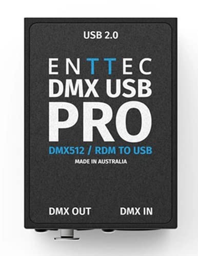 ENTTEC DMX USB Pro 512-Channel USB to DMX Interface Converter for Stage Lighting & LED Control - Perfect for DJ Shows, Theater Productions, and Event Lighting