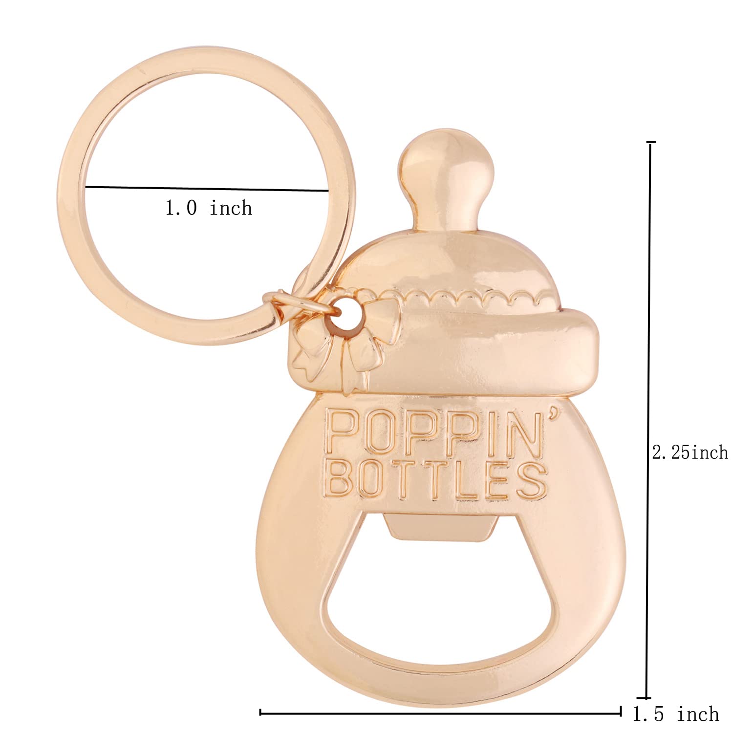 24 Pack Blue Bottle Opener Keychains - Perfect Baby Shower Favors for Boys, Unique Guest Souvenirs & Party Decorations - Ideal for Newborn Celebrations, Gender Reveals & Bridal Showers (Blue, 24 Count)