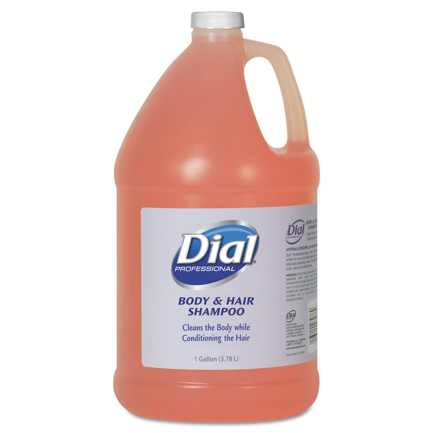 Dial Professional 03986 Body and Hair Care 1 Gallon Bottle - Gender-Neutral Scent - 4 Pack/Carton - Ideal for Gyms, Salons & Commercial Use