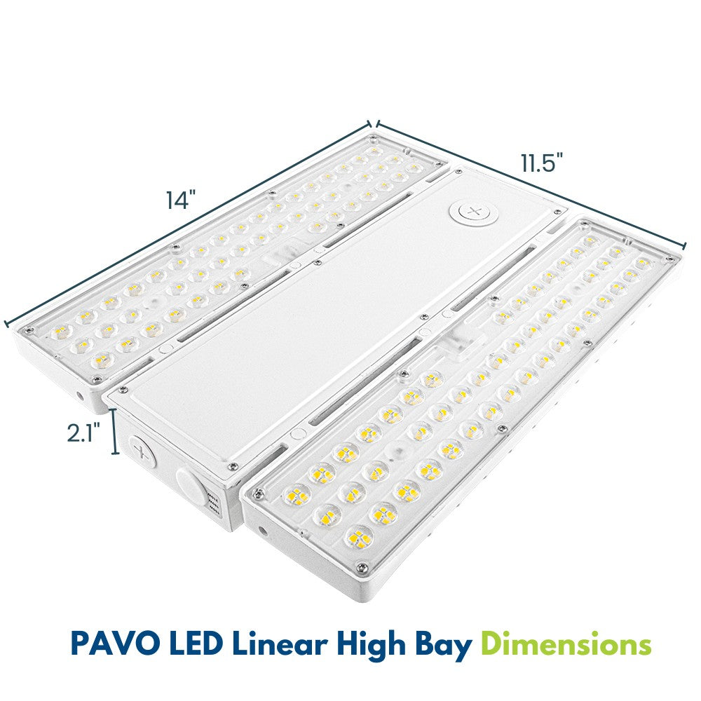 PAVO III LED High Bay Light 210W - 3 Watts Selectable, 31,290 Lumens, 120-277V, 5000K/4000K Color Temperature, 600W Equivalent - Perfect for Warehouses, Factories, and Commercial Lighting