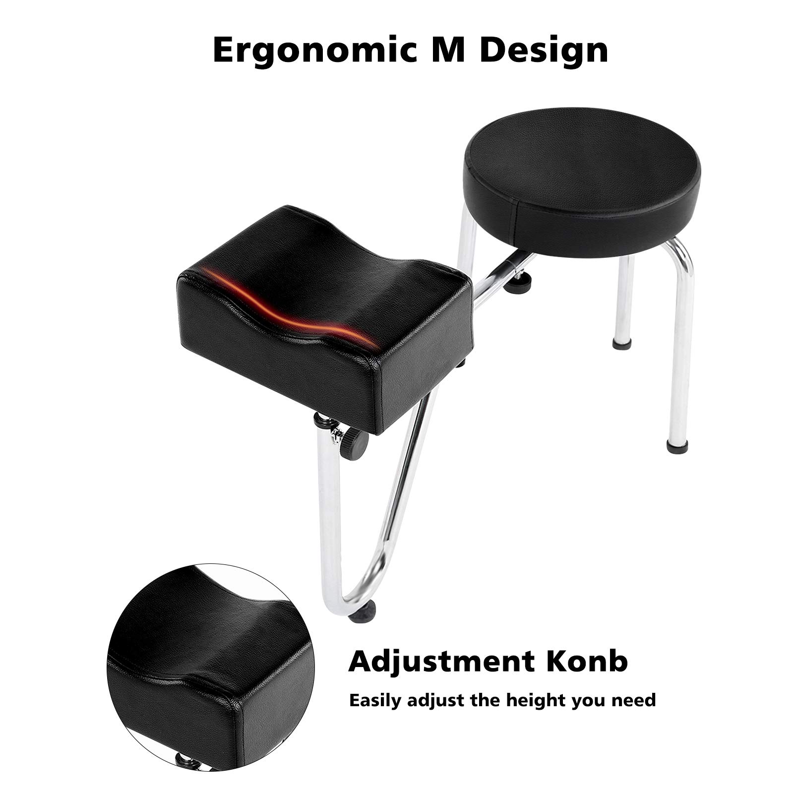 **Adjustable Pedicure Stool with PU Leather Footrest - Ergonomic Manicure Nail Station for Spa & Beauty Salon - Perfect for Pedicures, Nail Art & Salon Treatments**    *(Optimized for Google SEO, includes usage scenarios: pedicures, nail art, salon treatments)*