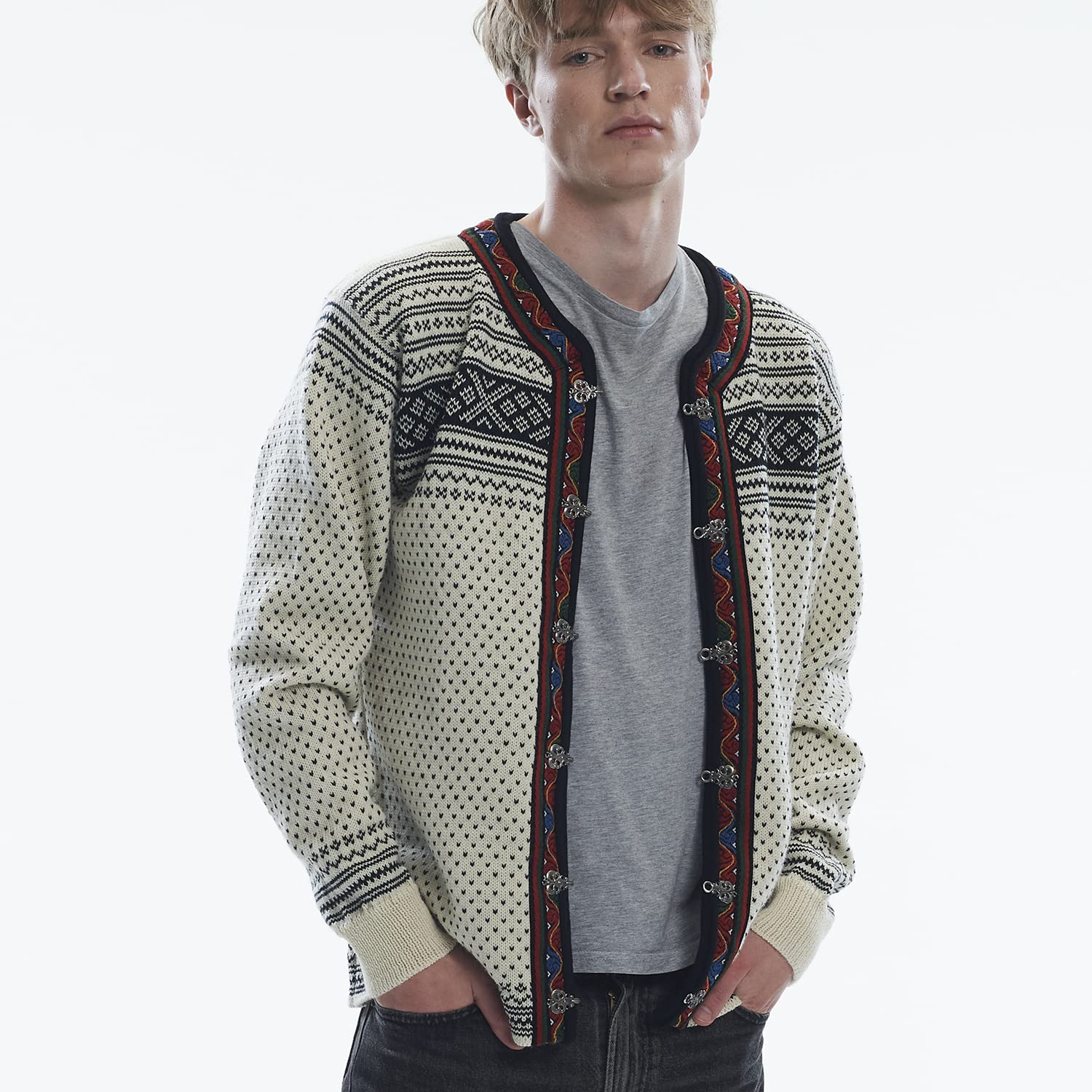 Dale of Norway Setesdal Unisex Wool Cardigan Jacket - Warm Winter Sweater for Men & Women - Perfect for Outdoor Activities, Hiking, and Casual Wear