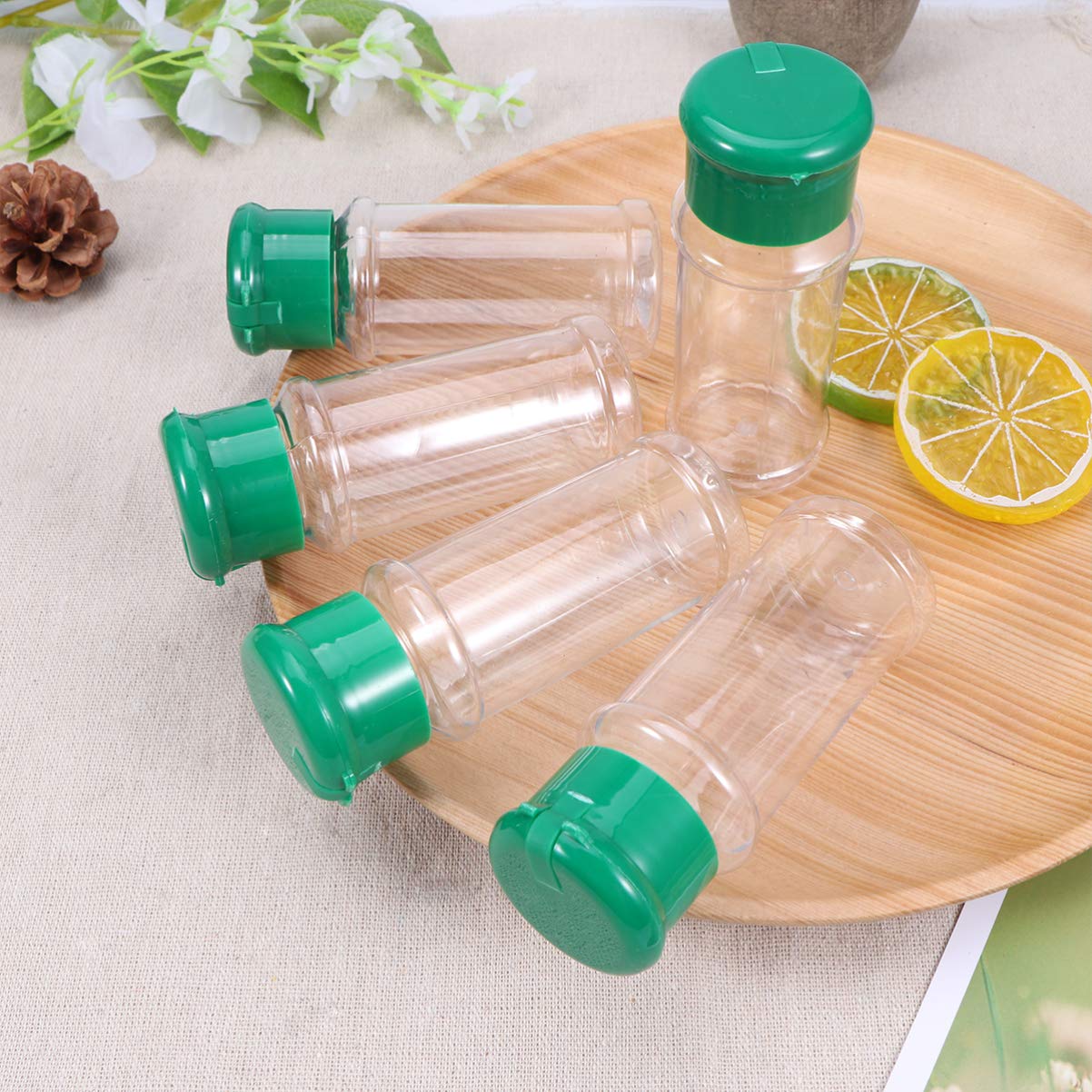 30-Piece Clear Plastic Containers with Lids - Powder Sugar Shaker Jars, Sample Containers & Glitter Bottles - Perfect for Baking, Crafts & Seasoning Storage - BPA-Free, Reusable & Leak-Proof