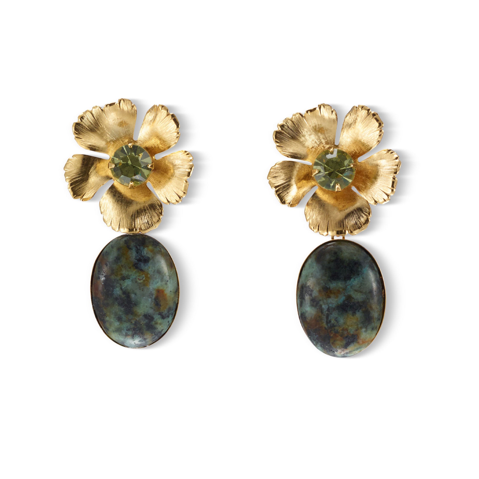 Eden Crystal and Stone Drop Earrings for Women - Elegant Bohemian Dangle Jewelry for Party, Wedding & Everyday Wear