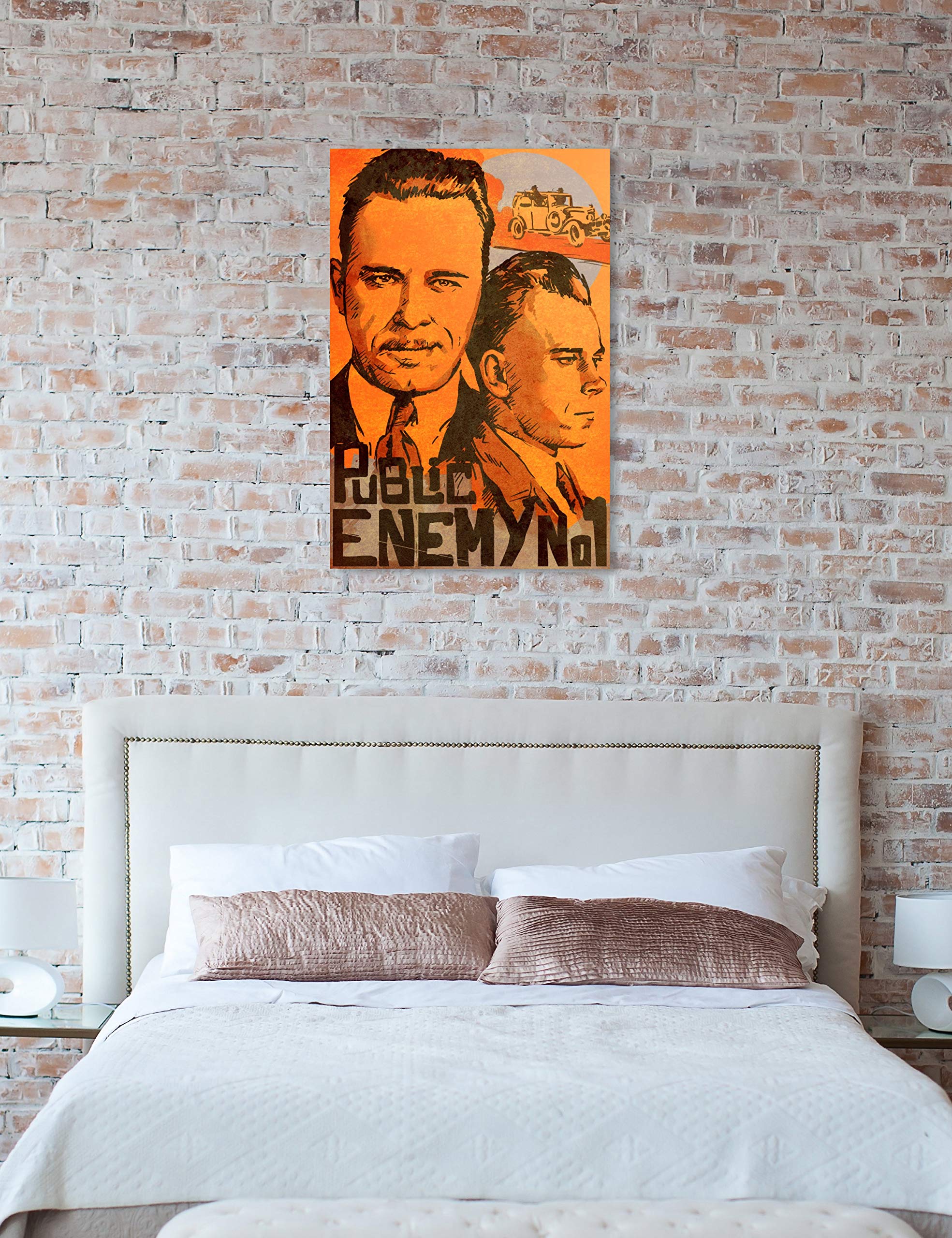 Oliver Gal Artist Co. 'Dillinger Public Enemy' Movies Wall Art Canvas Print - 30