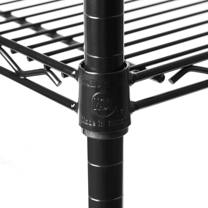 UltraDurable® 5-Tier NSF Certified Steel Shelving Unit - Heavy Duty Black Metal Storage Rack for Garage, Warehouse, Kitchen & Pantry Organization