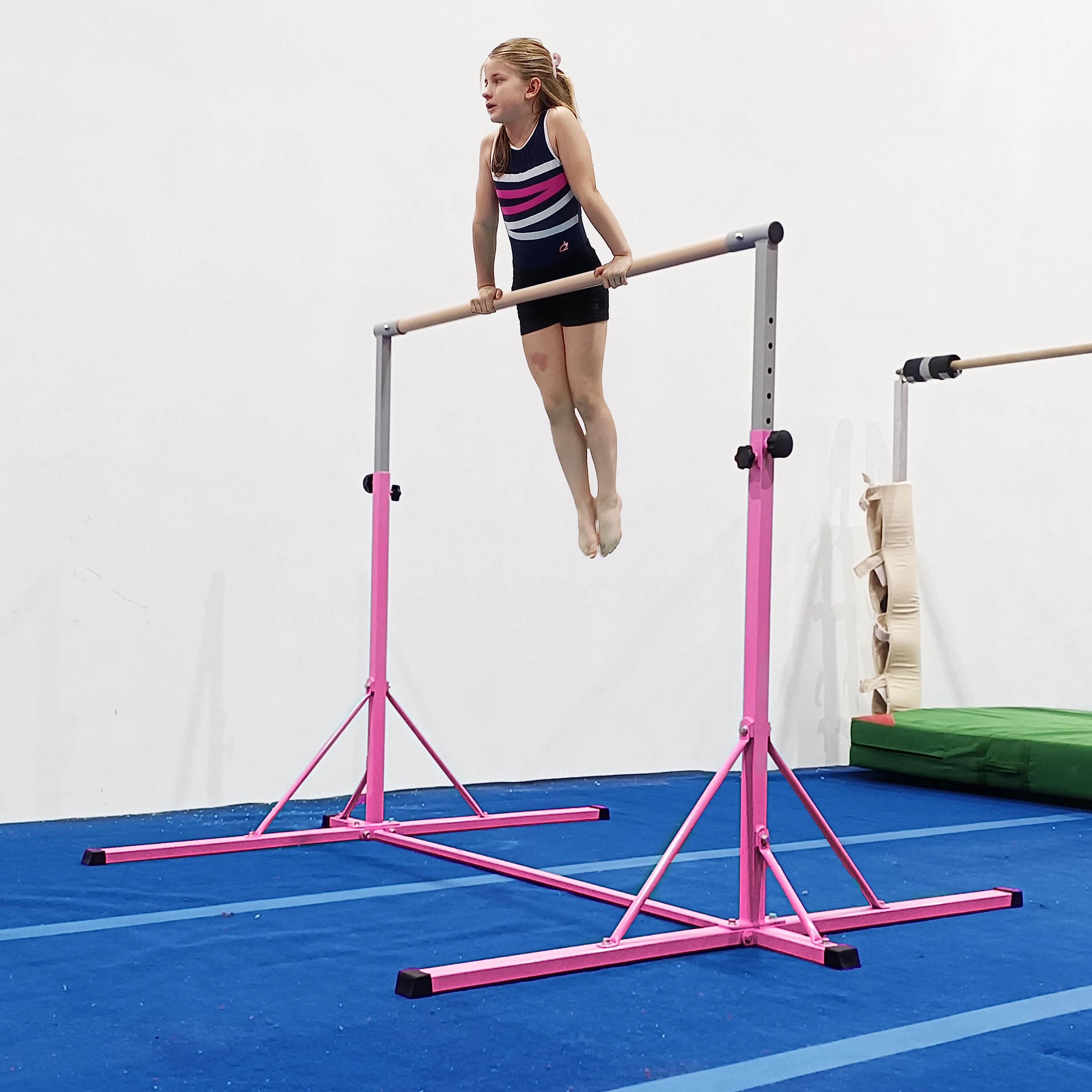 5FT/6FT Adjustable Gymnastics Bar for Kids & Teens (Ages 5-20) - 35.4