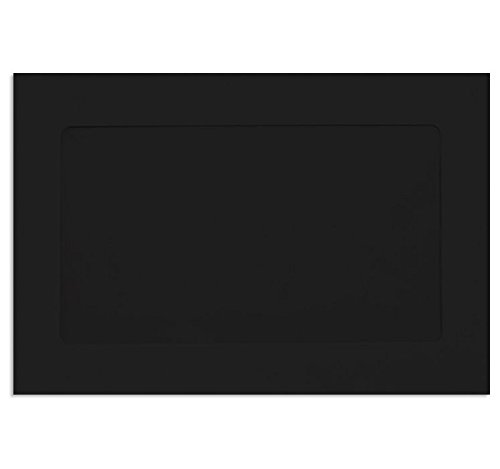 Premium LUXPaper 6x9 Full Face Window Envelopes - Midnight Black, 80lb Text Weight, Pack of 1,000 | Ideal for Business Mailings, Invitations, Billing Statements & Direct Marketing Campaigns