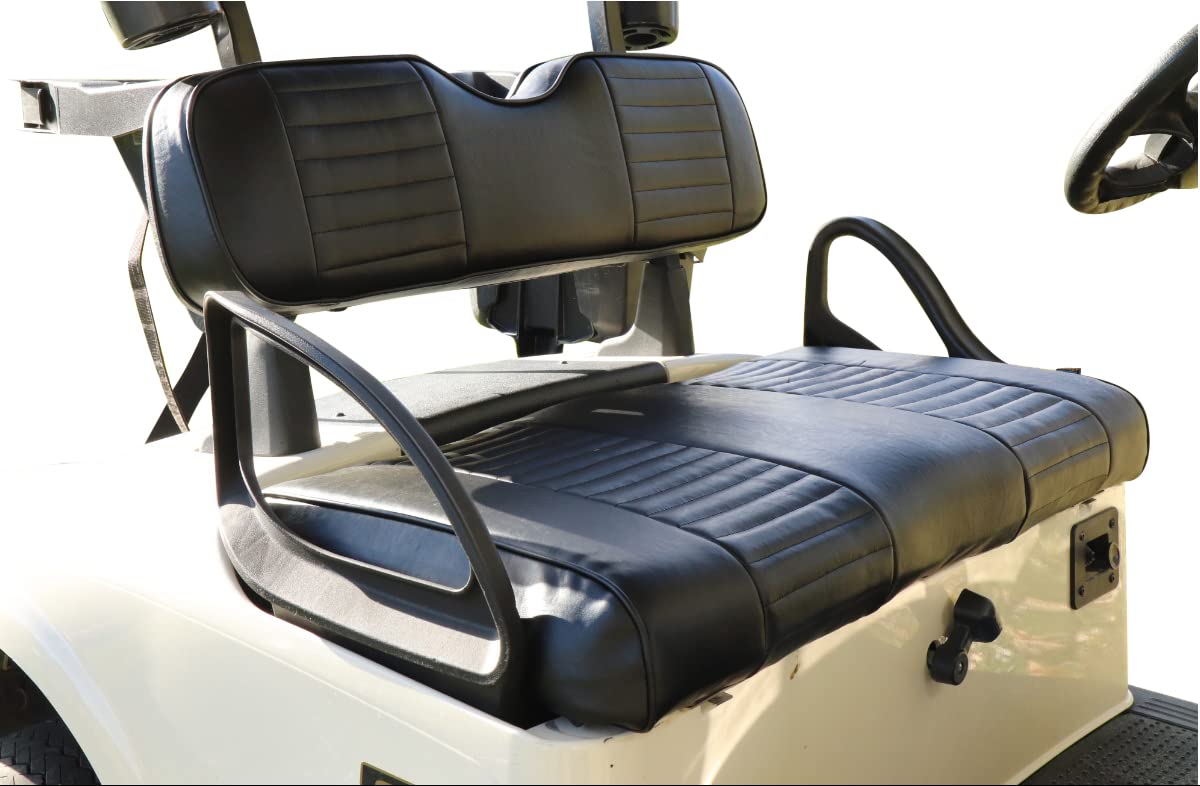 Premium Huskey Golf Cart Seat Covers - Front & Back for EZGO & Club Car | Marine-Grade Vinyl | Anti-Fading, Anti-Chip, Staple-On Design | Multiple Colors | Perfect for Golf Courses, Resorts & Outdoor Adventures