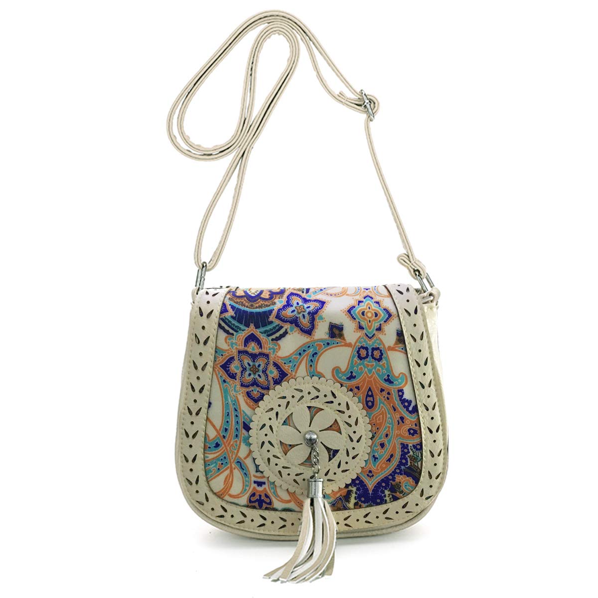 Vintage Embroidered Tribal Shoulder Bag for Women - Boho Crossbody Purse with Tassels, Hippie Messenger Tote for Girls, Outdoor Travel & Festival Fashion Accessory | Perfect for Daily Use, Shopping, Beach & Music Events