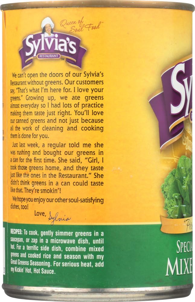 Organic Sylvia's Greens Mixed - 14.5 OZ (Pack of 2) | Fresh Leafy Greens for Salads, Smoothies & Healthy Meals | Perfect for Vegan, Keto & Gluten-Free Diets