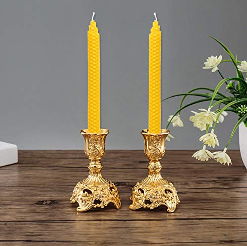 14 Beeswax Taper Candles - 9