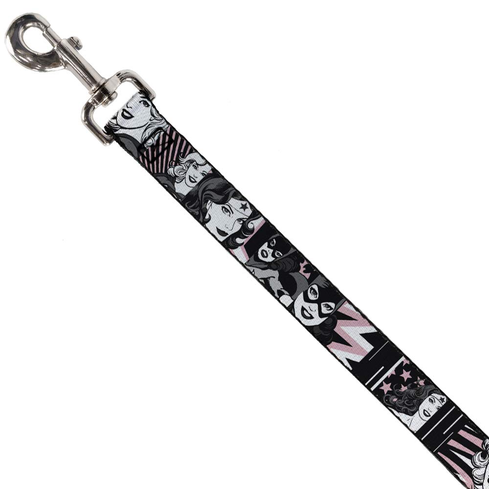 Batgirl Wonder Woman Superhero Dog Leash - 6ft Retro Comic Panel Design, 1/2