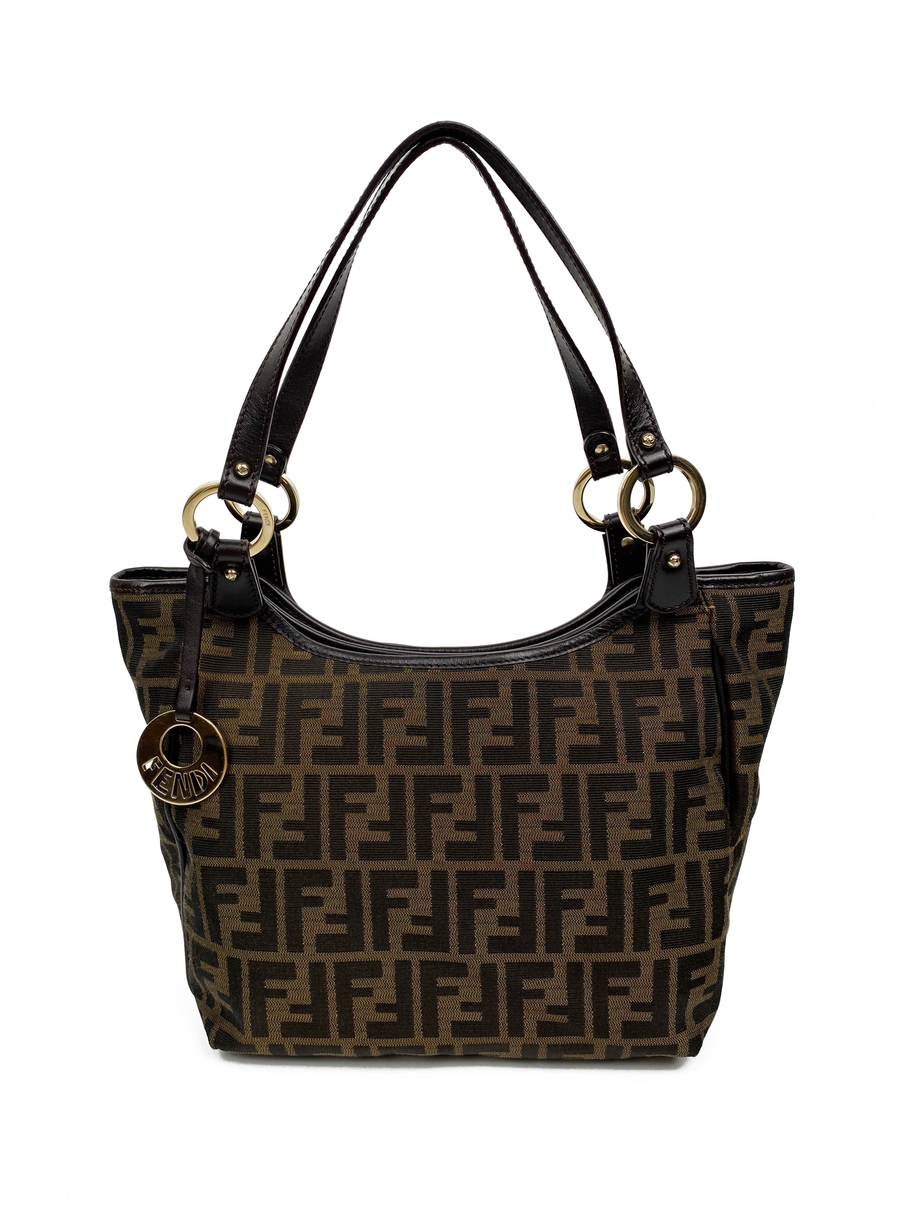 Fendi Small Monogram Tote Bag for Women | Luxury Designer Handbag with FF Logo | Perfect for Work, Travel & Everyday Use