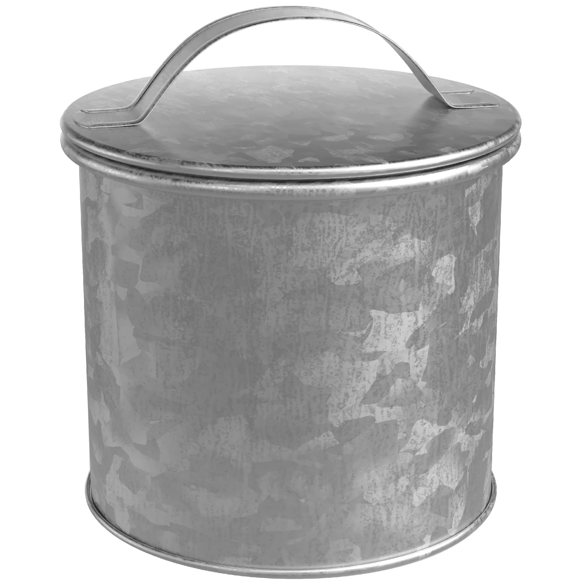 Amici Home Newport 30oz Galvanized Metal Canister - Airtight Dry Food Storage Container for Kitchen Countertop | Farmhouse & Rustic Decor | Perfect for Storing Coffee, Flour, Sugar & Pantry Items (Silver)