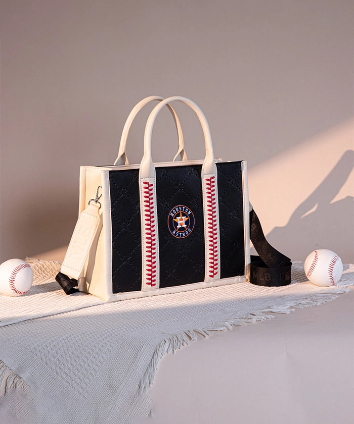 Official MLB Houston Astros Tote Bag - Durable Canvas Shopper with Team Logo - Perfect for Baseball Games, Grocery Shopping & Beach Trips
