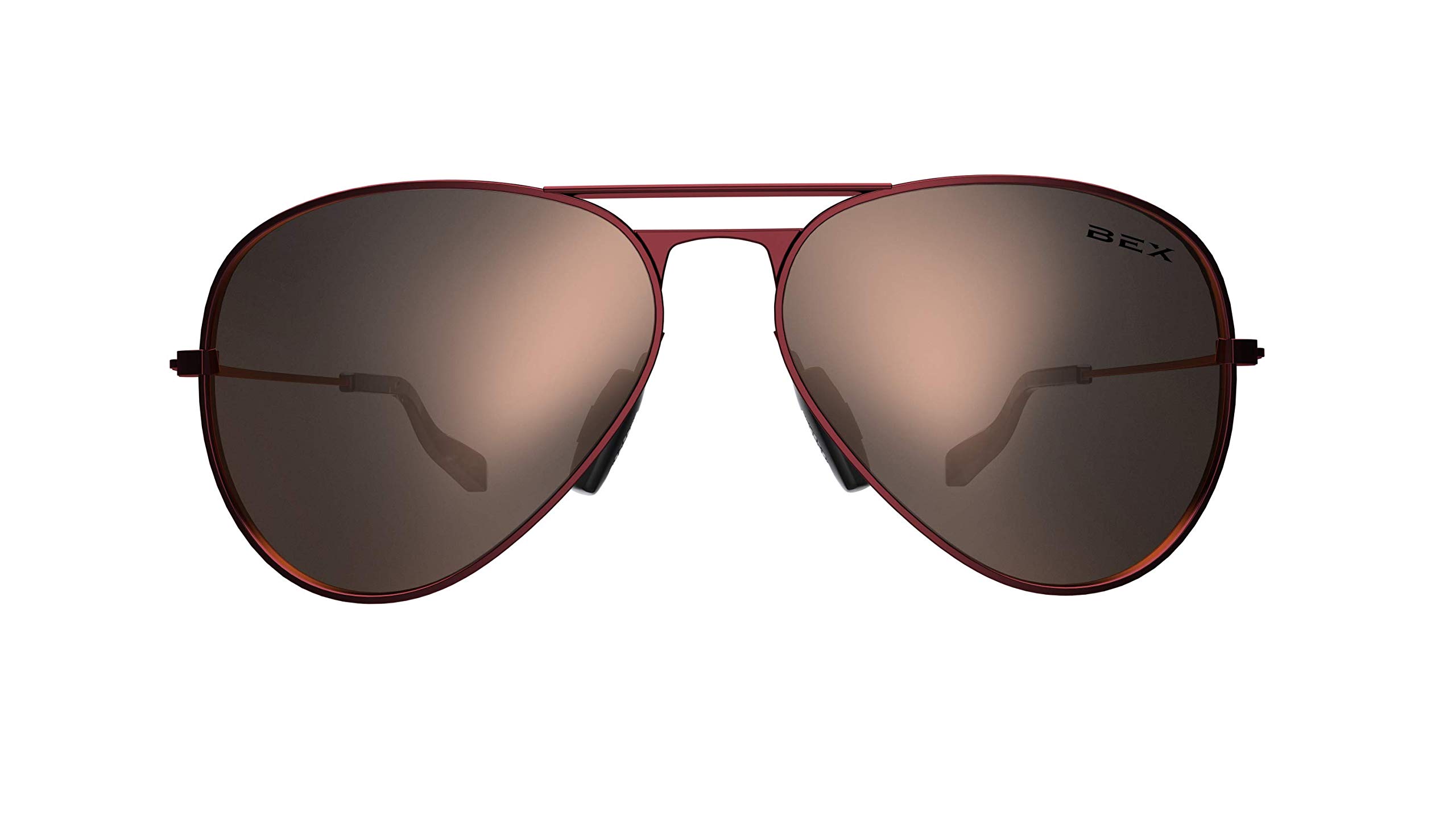 BEX Wesley Burgundy & Gold Polarized Sunglasses for Men & Women – UV Protection, Fashionable Aviator Style – Perfect for Driving, Beach, and Outdoor Activities