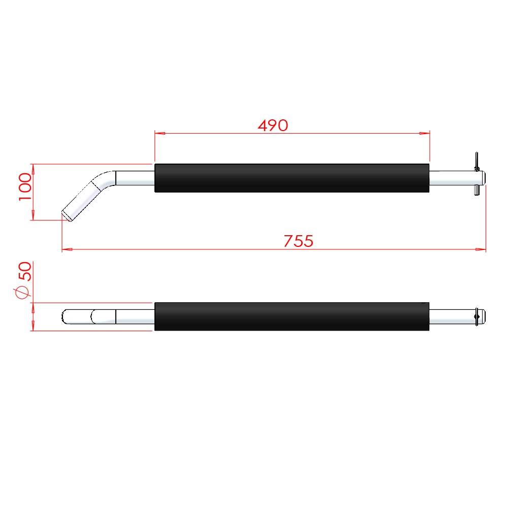 Force USA 2FT Pin & Pipe Safety Spotter Bars (Pair) - Heavy Duty Gym Equipment for Power Racks & Squat Racks - Perfect for Weightlifting, Strength Training & Home Gym Safety