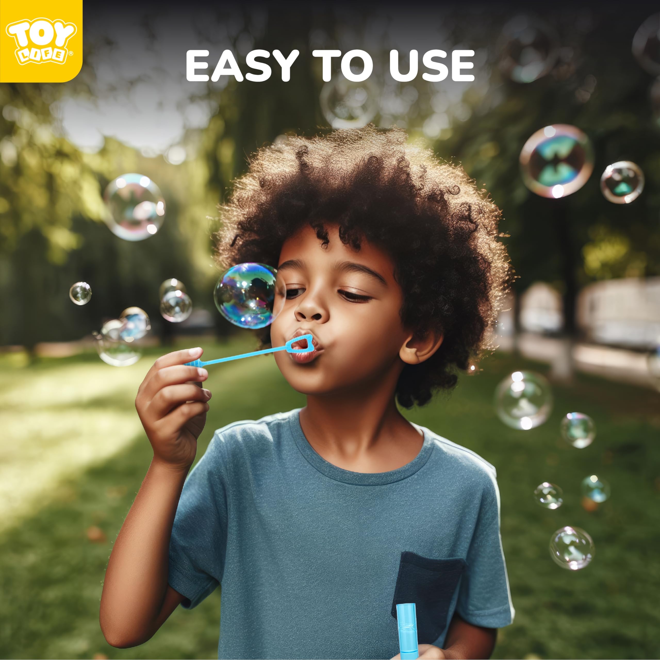TOY Life Bubble Wands for Kids - Mini Bubble Party Favors, Bulk Bubbles for Toddlers 1-3 Years Old - Fun Outdoor Play, Birthday Party Activities & Summer Games