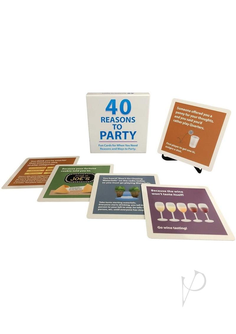 40 Reasons to Party Card Game - Fun Adult Drinking Game for Parties & Gatherings - Perfect for Game Nights, Bachelorette Parties & Social Events