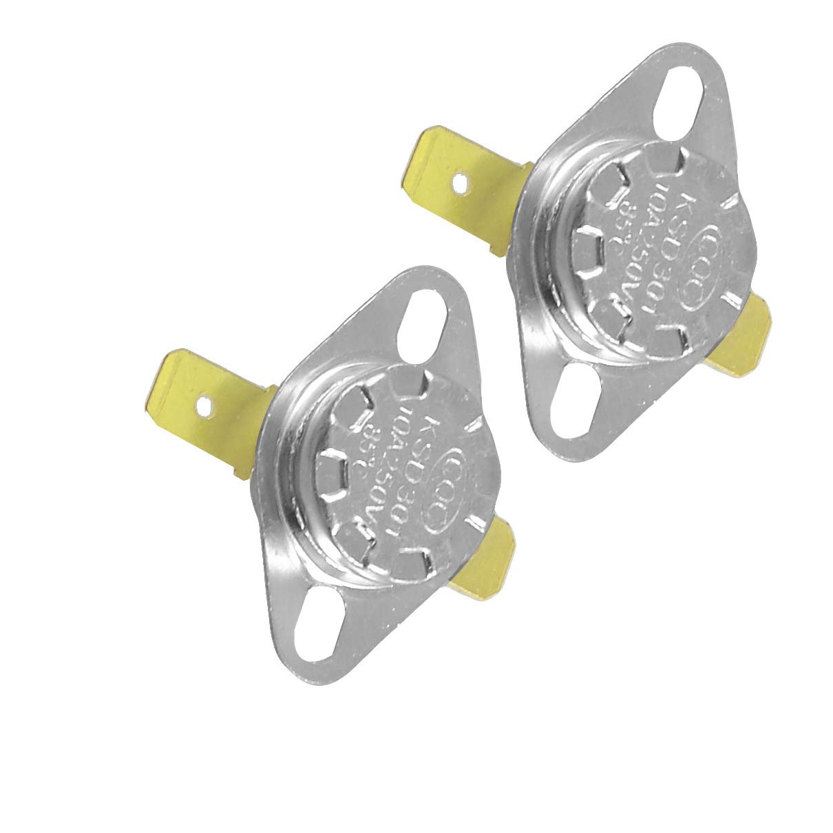 2 Pack 85C NC Thermostat KSD301 - High Temperature Ceramic Thermostat Switch with Accessories for Home Appliances, Coffee Makers & Electric Kettles