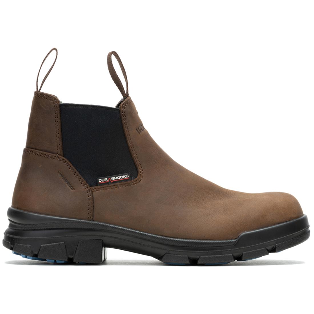 DuraShocks® SR Icon Soft Toe Romeo Chelsea Work Boot - Dark Brown Safety Shoes for Men | Waterproof & Slip-Resistant | Perfect for Construction, Warehouse & Outdoor Work