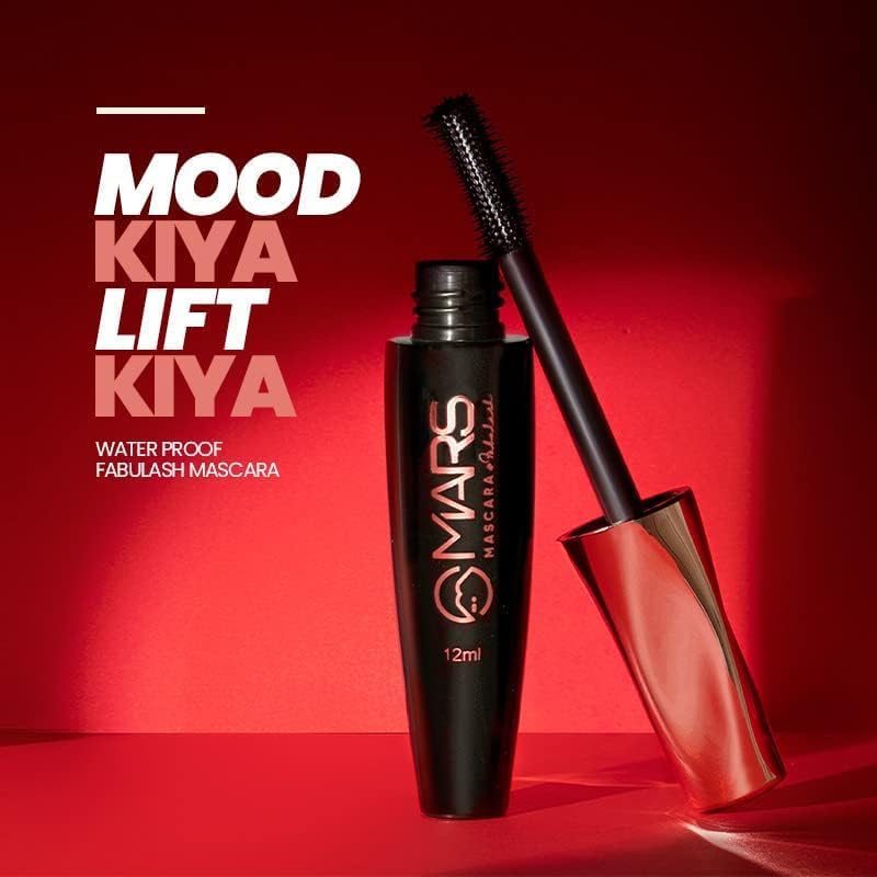 MARS Fabulash Volumizing Mascara - 18H Waterproof & Smudge-Proof with Jet Black Color (12ml) | Perfect for Daily Wear, Night Out & Special Occasions
