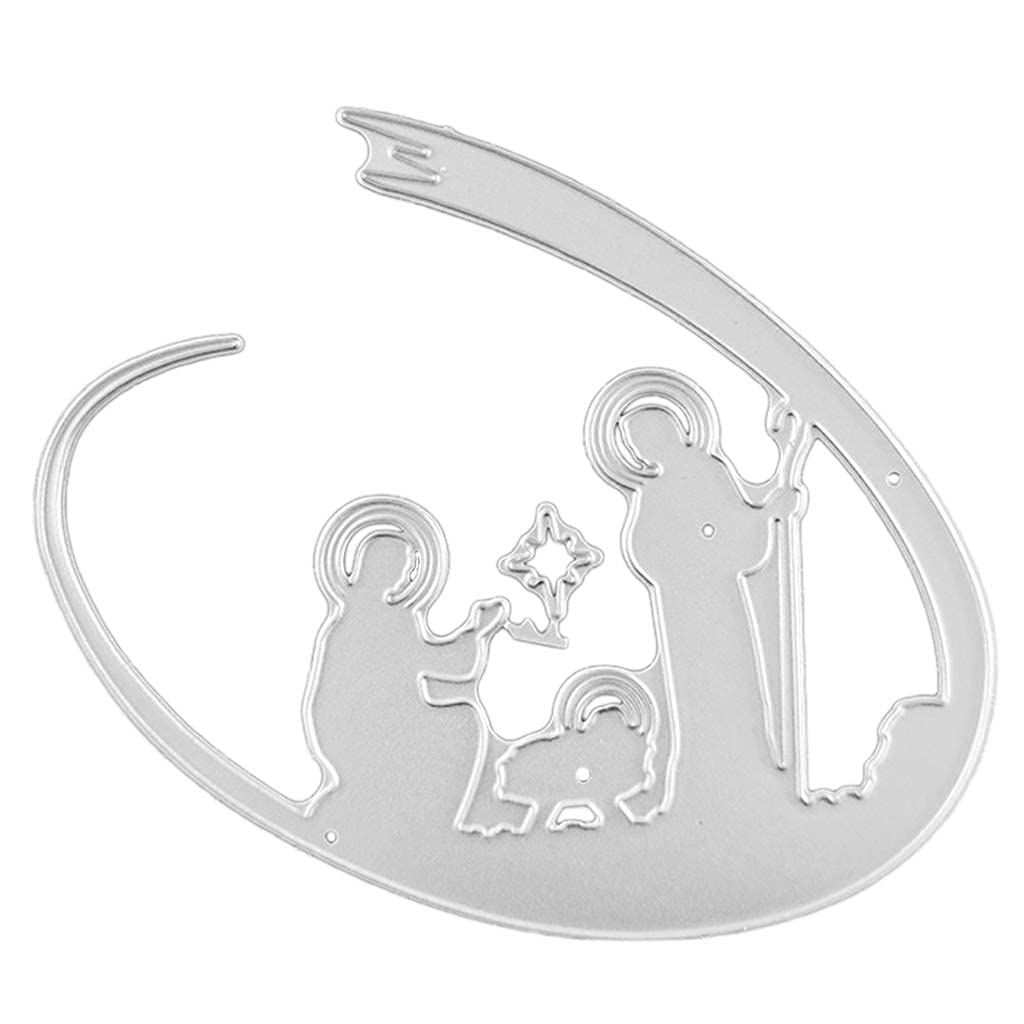 Jesus Newborn Baby Metal Die Cuts for Card Making - Scrapbooking Embossing Dies, DIY Album Paper Craft Decorations - Perfect for Christmas Cards, Baby Shower Invitations & Religious Art Projects